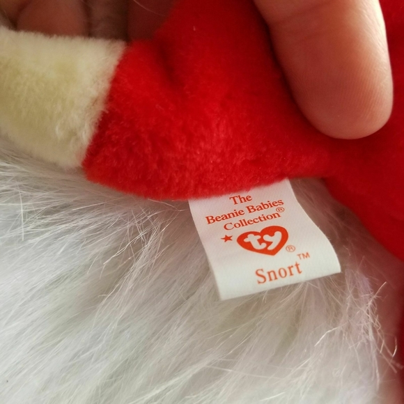 Vintage 1995 Snort the Bull Ty Beanie Baby vintage red 90s babies - Picture 5 of 8